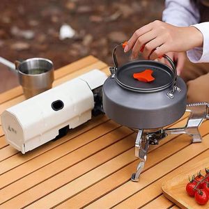 Outdoor Folding Cassette Stove Portable Casca Magnetic Stove Camping Hot Pot Cooker Gas. White